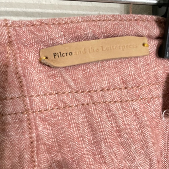 Pilcro and the Letterpress Linen Blend Pants Size 6 Pink Wide Leg - Picture 5 of 6